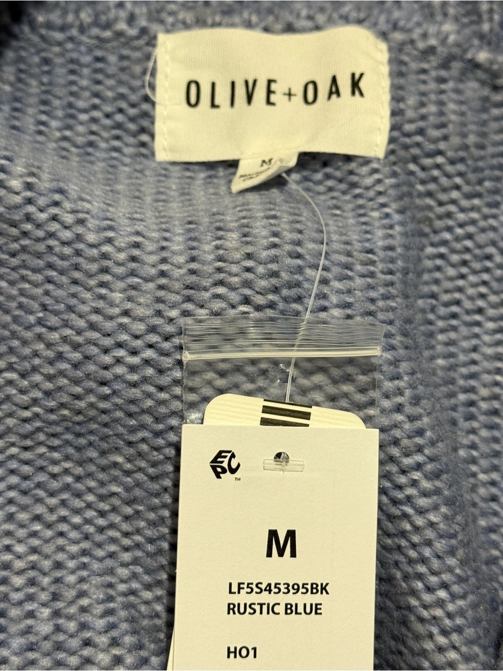 Olive + Oak Cozy V-Neck Button Cardigan Sweater - Heather Blue. Sz M. NWT. - Picture 9 of 10